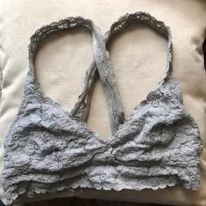 Gray Lace Aerie Racerback Bralette